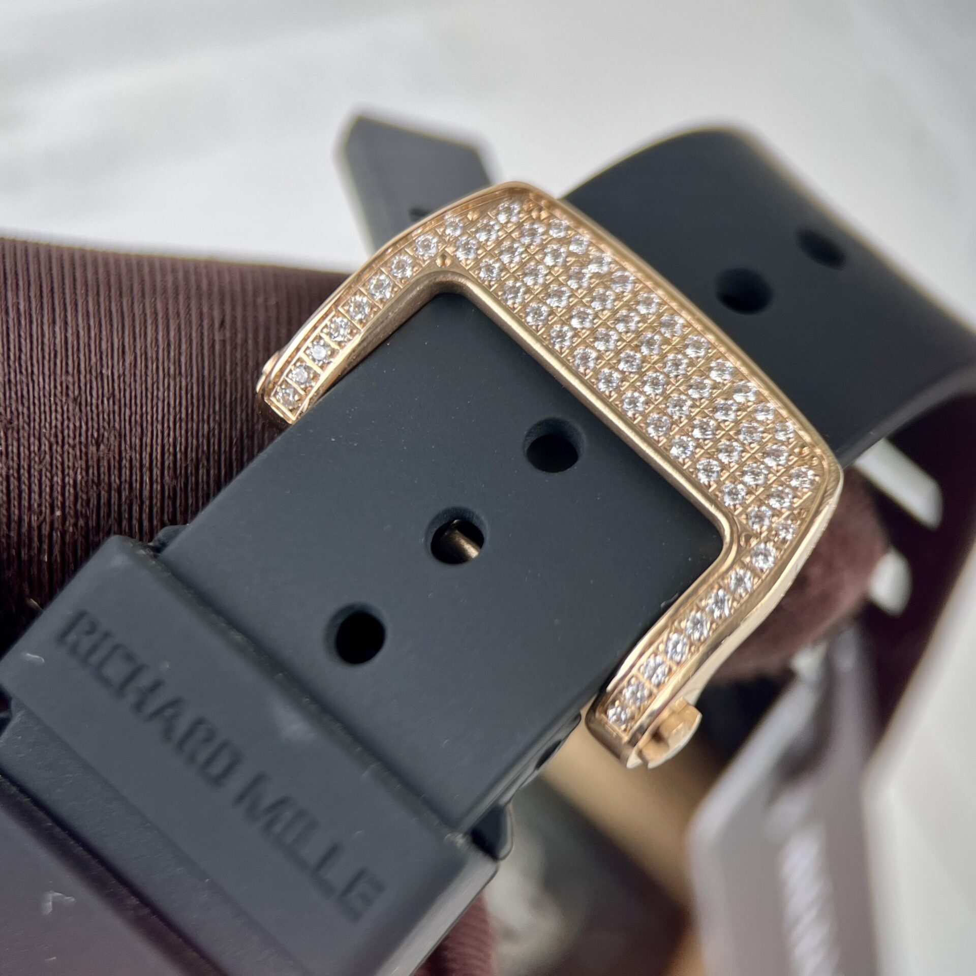 Richard Mille RM51-02 Rose Gold Baguette Replica Watch 40MM