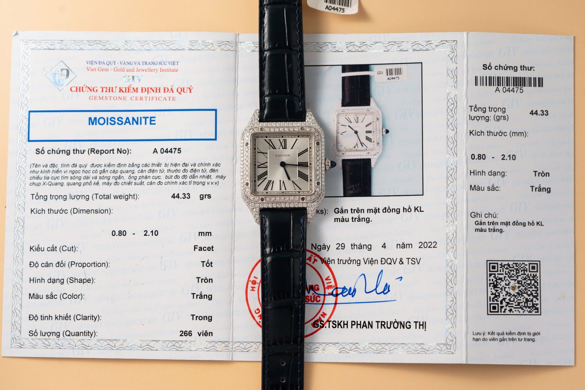 Cartier Replica 1:1 Watch Santos Dumont Large With Full Moissanite Diamond Hong Kong 42mm