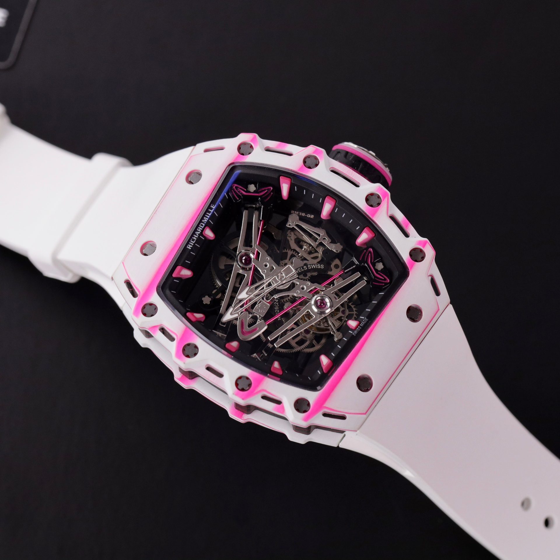 Richard Mille Replica 1:1 Watch RM38-02 Tourbillon Black Dial 43.7mm