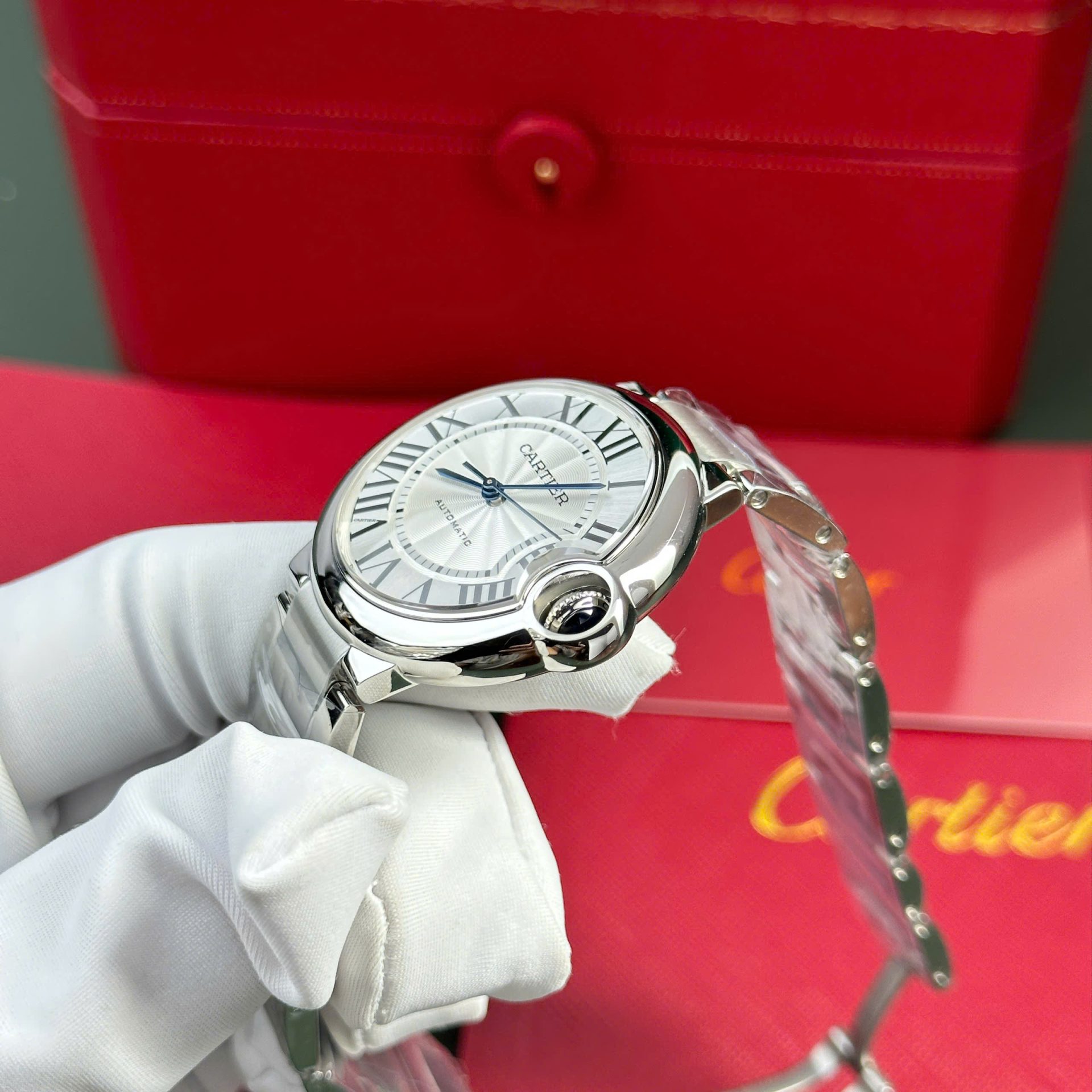 Cartier Ballon Bleu Replica Watch White Dial Metal Wire AF Factory 36mm