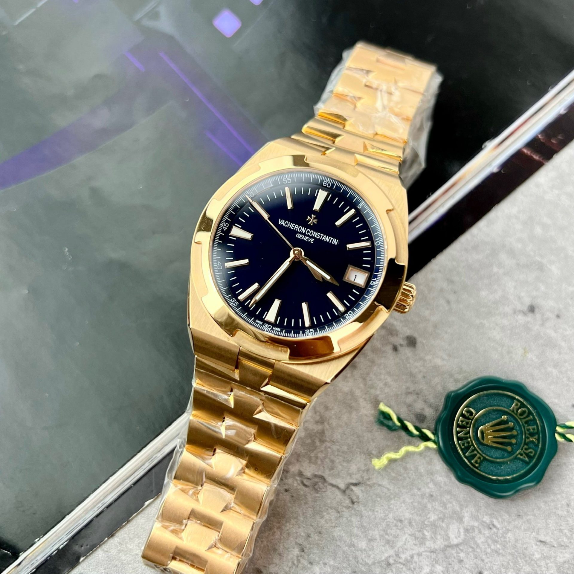 Vacheron Constantin Replica 1:1 Watch Overseas 4500V Blue Dial PPF Factory 41mm