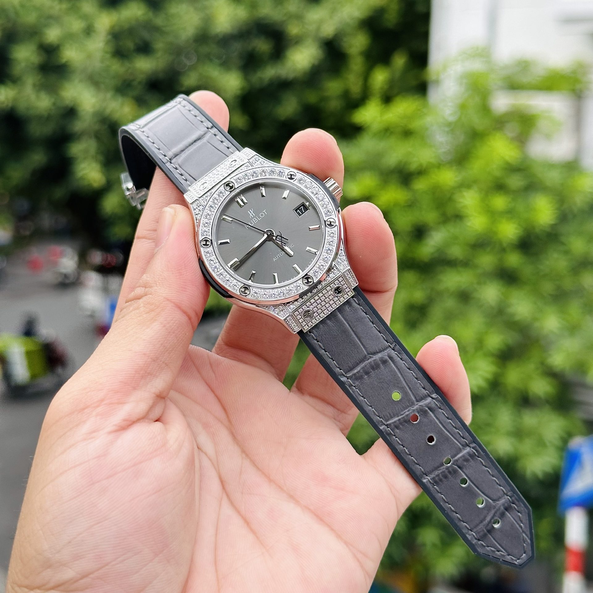 Hublot Replica 1:1 Watch Classic Fusion Grey Stone Dial HB Factory 38mm