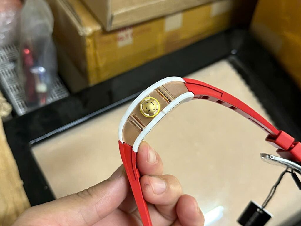 Richard Mille Replica 1:1 Watch RM88 Smiley Red Rubber Strap 42mm