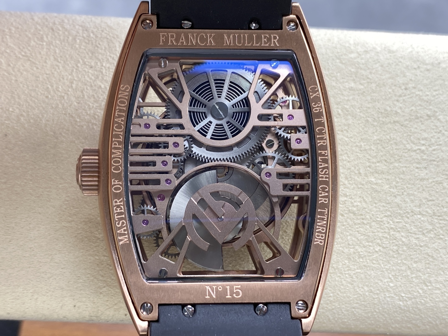 Franck Muller Curvex CX Grand Central Tourbillon Skeleton High End Watch Replicas Men s 36x53mm