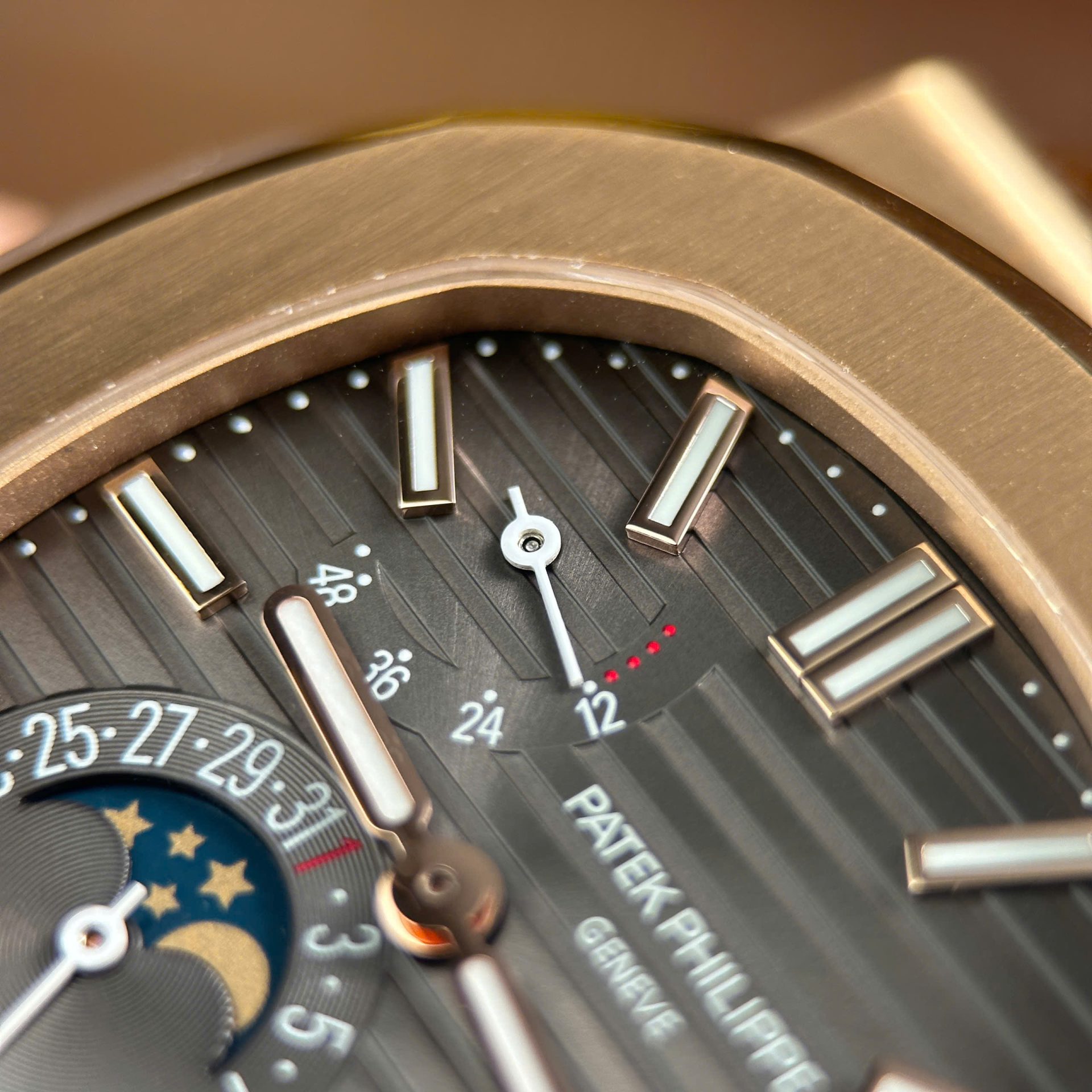 Patek Philippe Nautilus 5712R Replica Watches Gray Dial Leather Strap PPF Factory Version 3 40mm