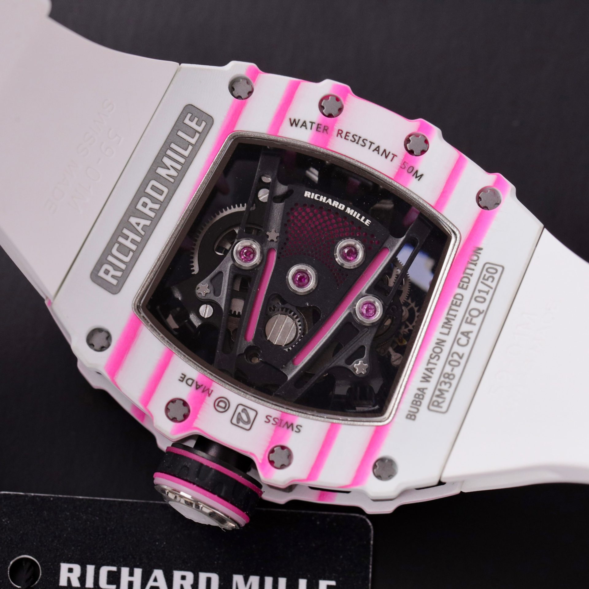Richard Mille Replica 1:1 Watch RM38-02 Tourbillon Black Dial 43.7mm