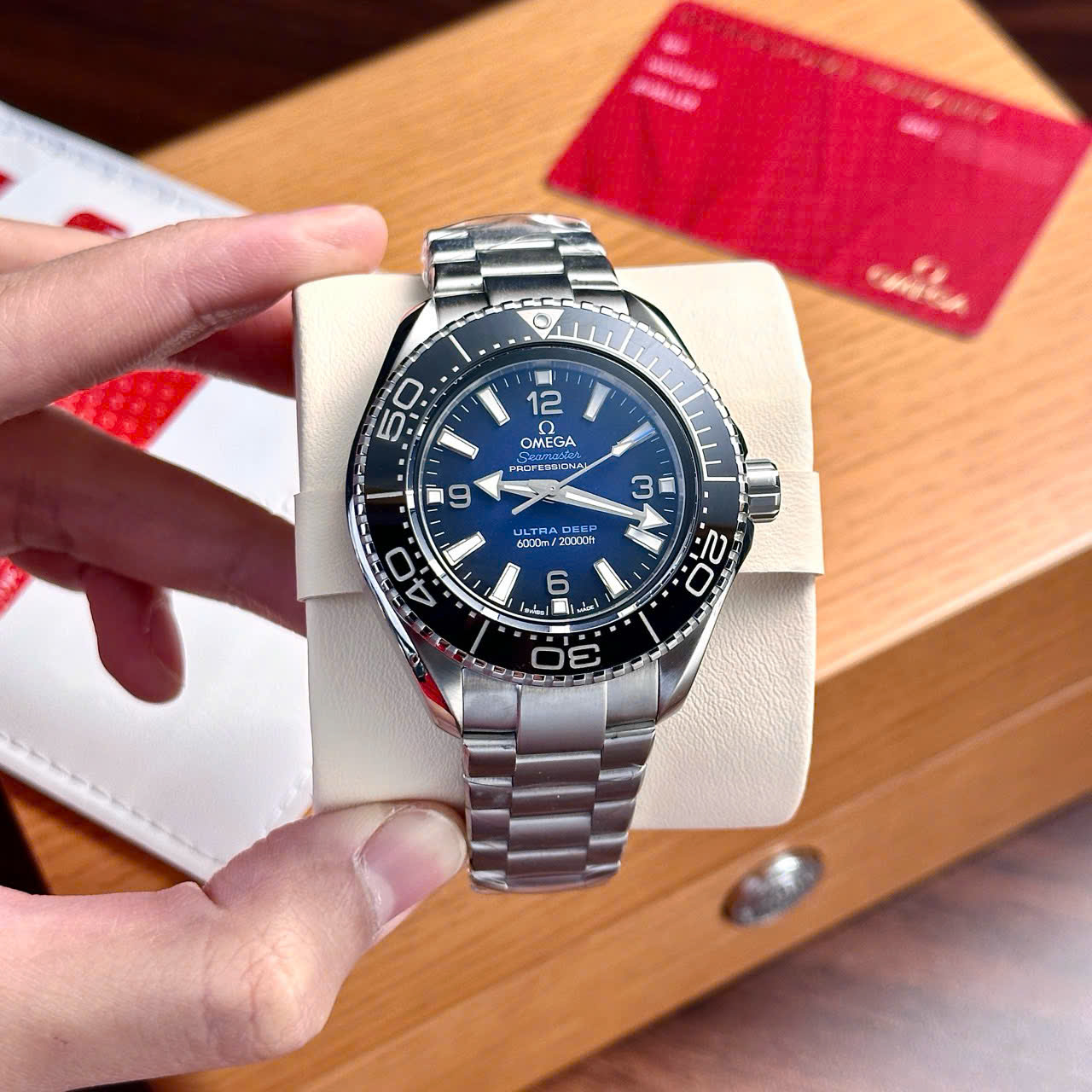 Omega Seamaster Planet Ocean 6000M Ultra Deep Replica Watches Blue Dial VSF 45.5mm