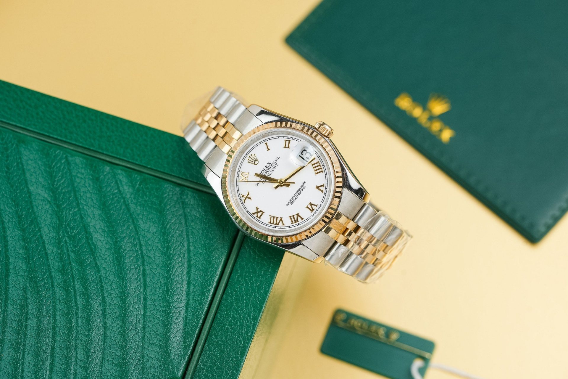 Rolex Replica 1:1 Watch DateJust 126233 Roman Numerals Gold Wrapped GM Factory 36mm