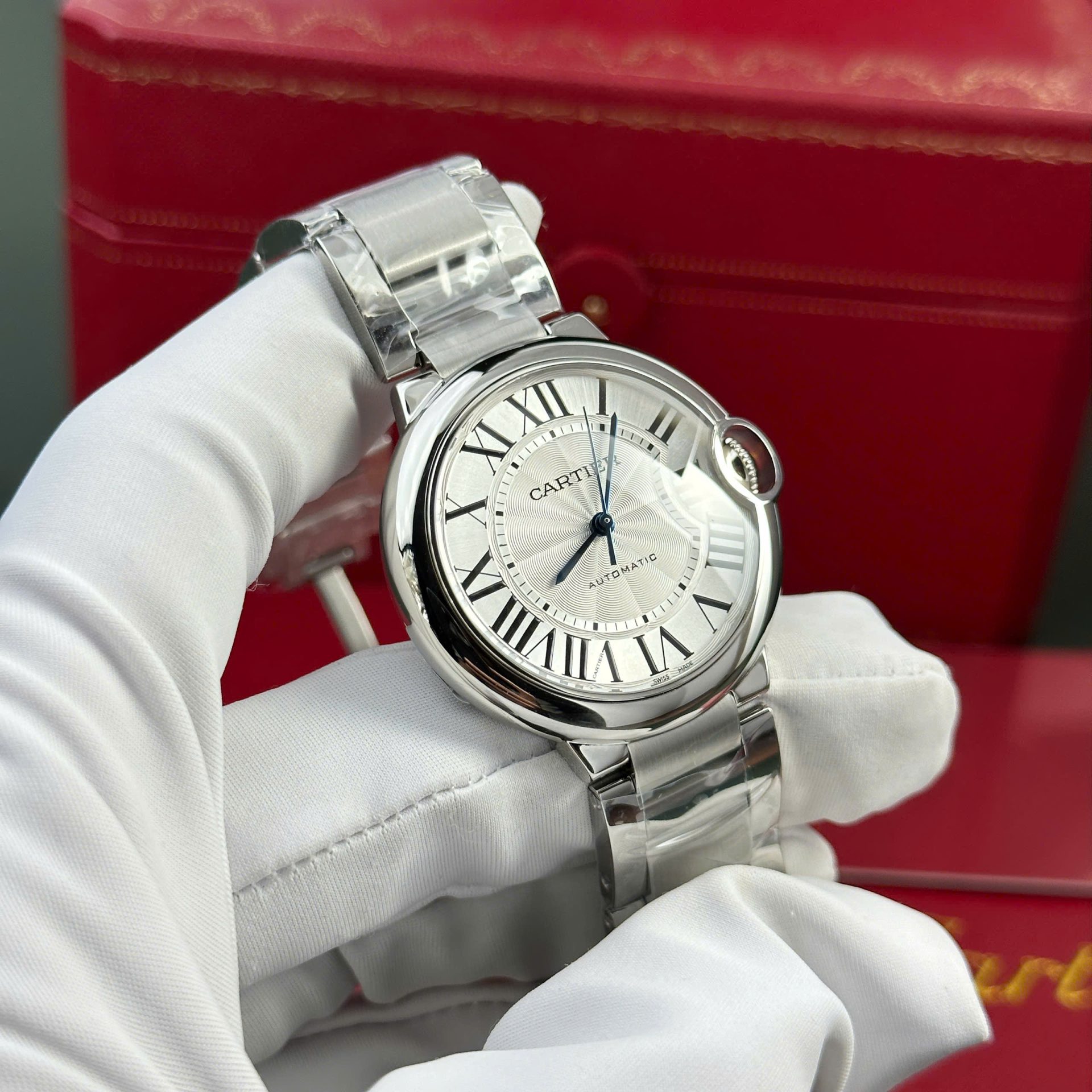 Cartier Ballon Bleu Replica Watch White Dial Metal Wire AF Factory 36mm