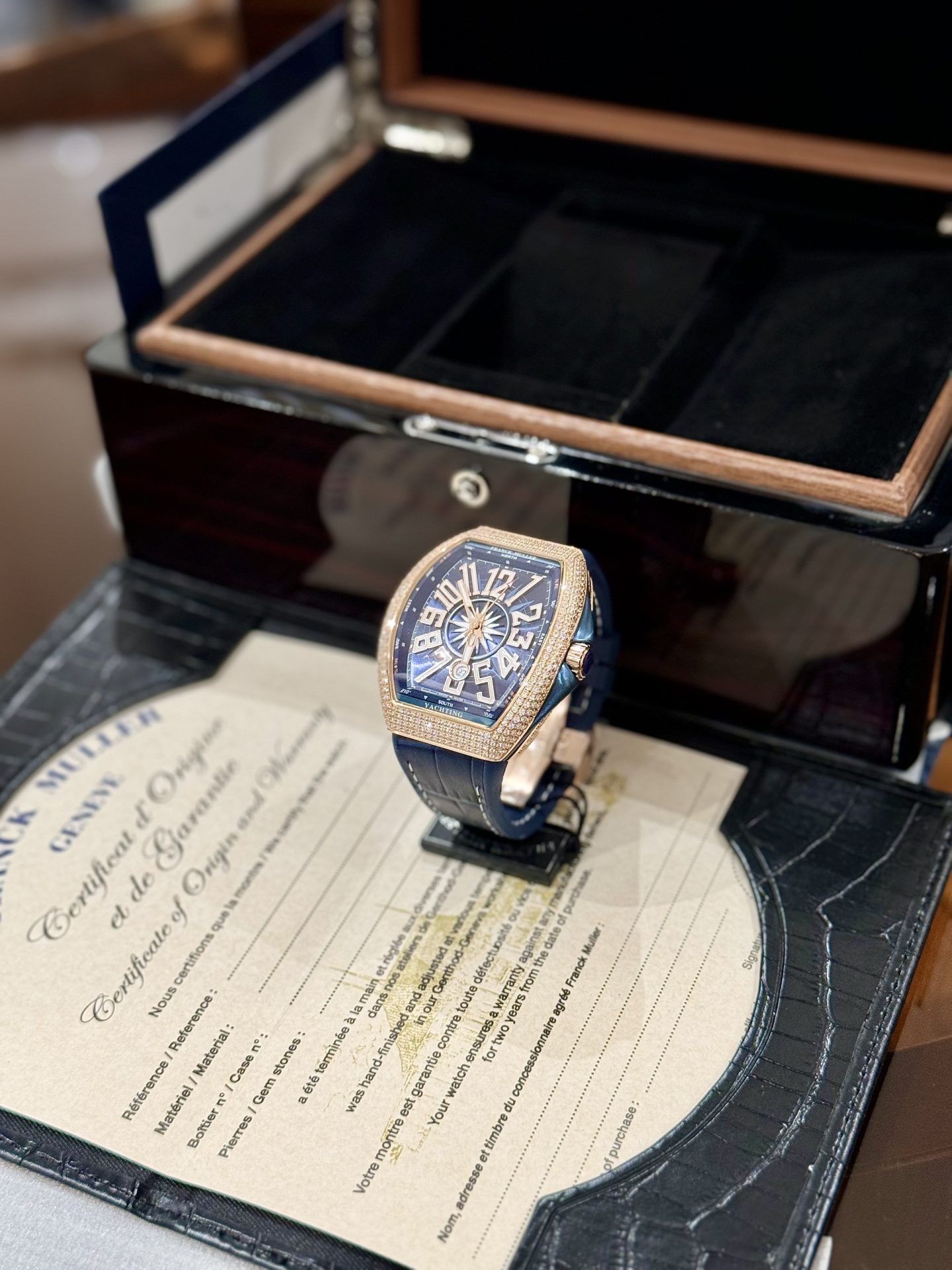 Franck Muller Replica 11 Watch Vanguard Yachting V45 SC DT Blue ABF 45mm