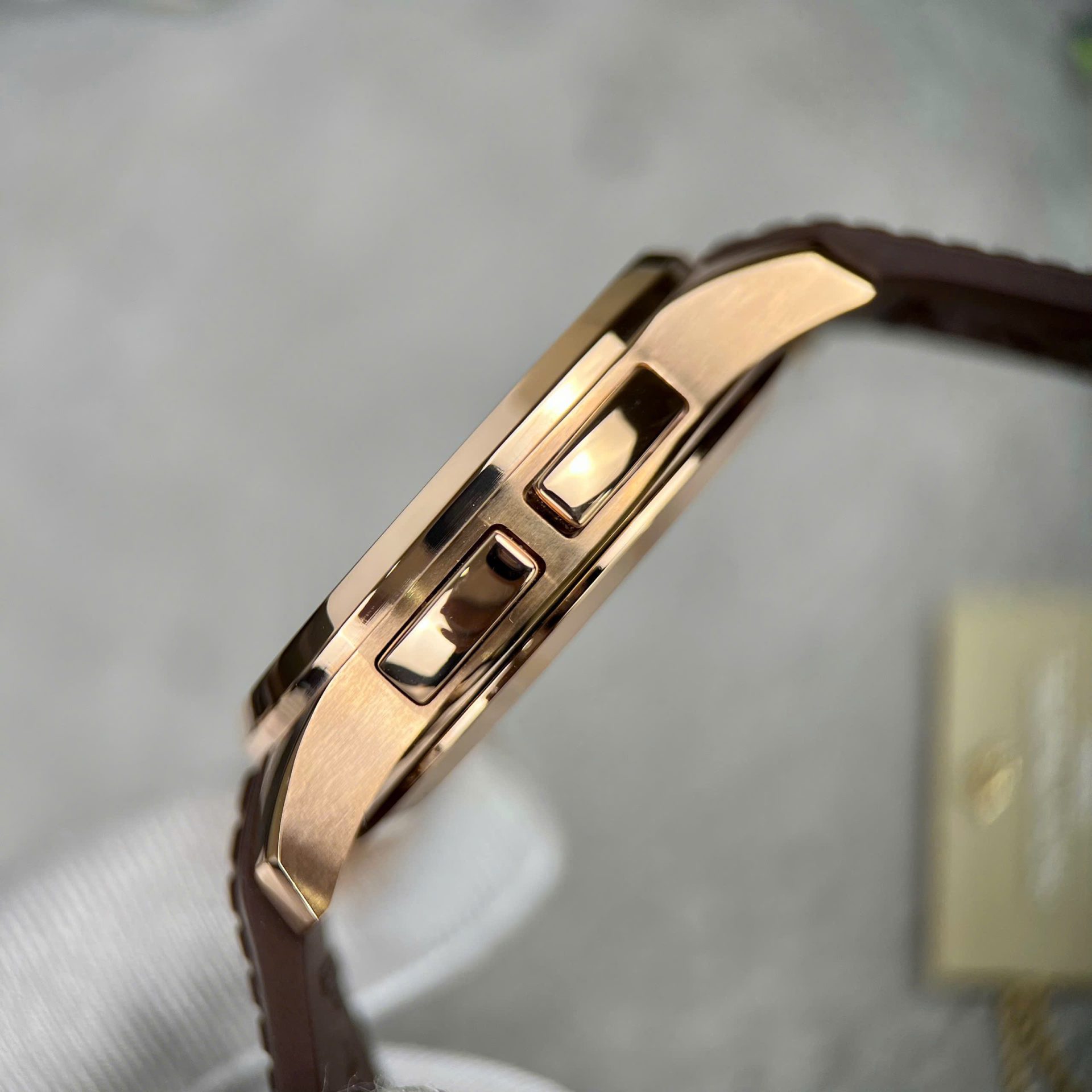 Patek Philippe Aquanaut 5164 Brown Dial Custom 18K Gold Wrapped 40.8mm