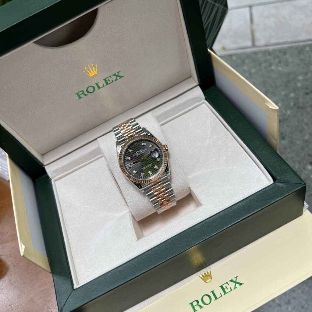Rolex Replica 1:1 Watch DateJust 126231 Dark Grey Dial Demi Strap VSF 36mm
