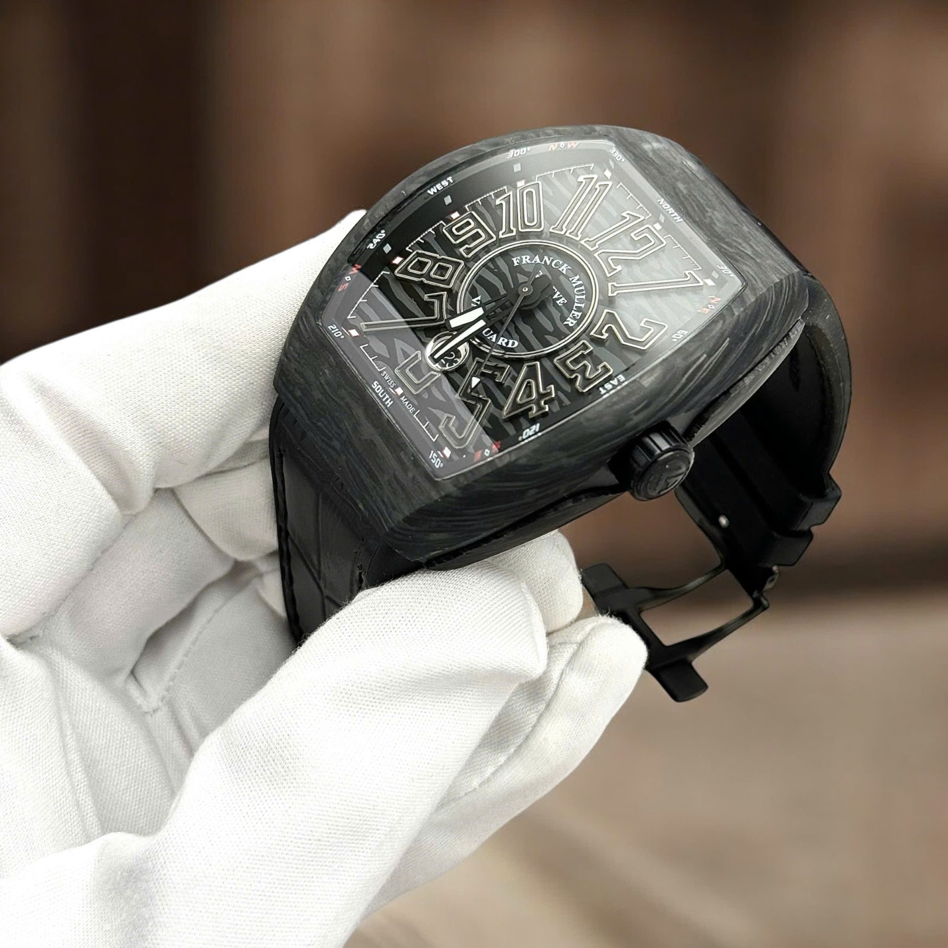 Franck Muller Knock Off Watches Vanguard V45 Black Carbon Automatic Movement ABF Factory 45mm