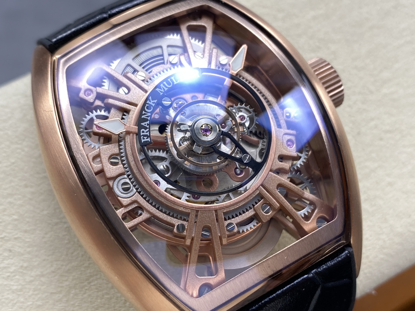 Franck Muller Curvex CX Grand Central Tourbillon Skeleton High End Watch Replicas Men s 36x53mm