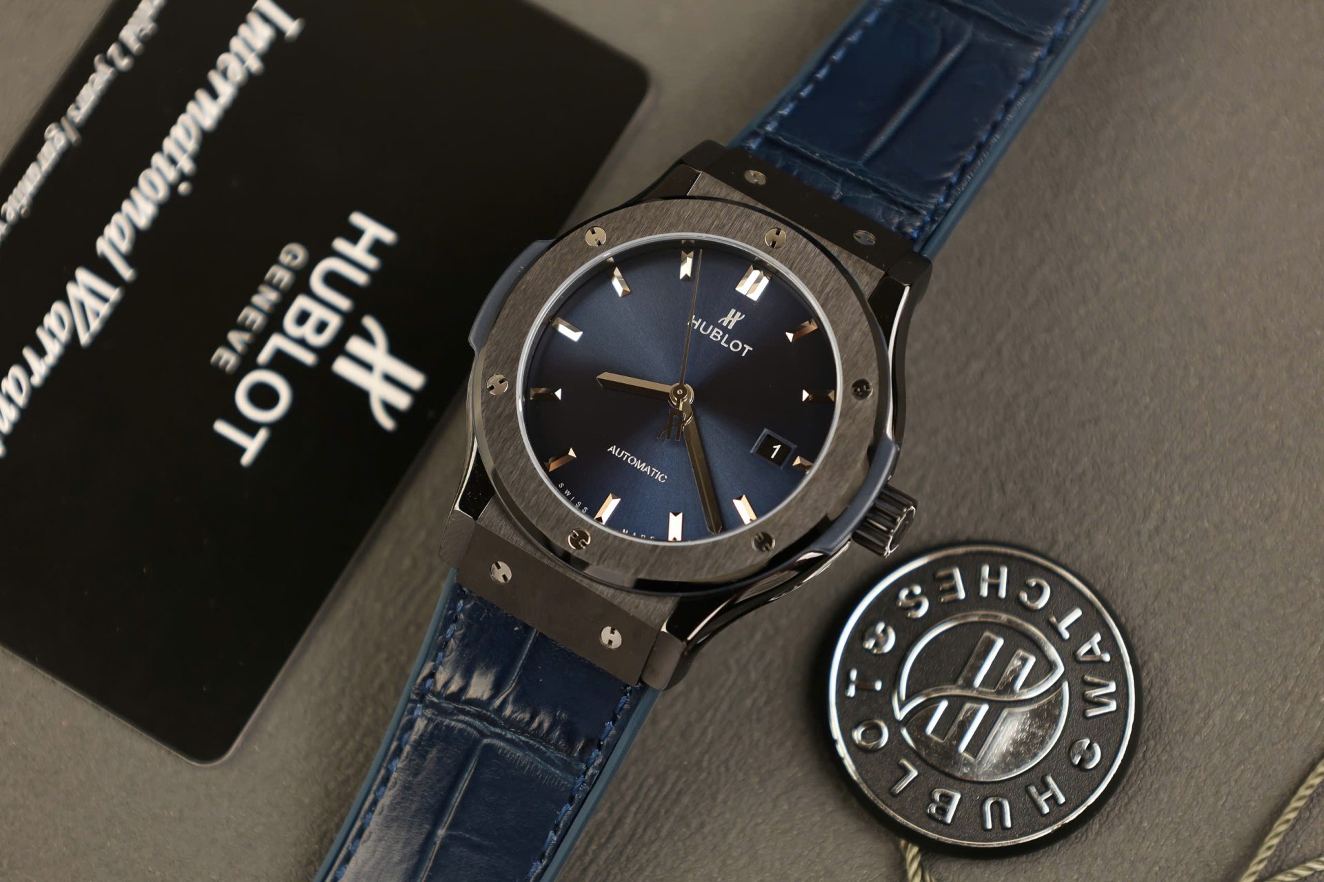 Hublot Classic Fusion Ceramic Best Replica 11 Watch Blue Rubber Strap 42mm