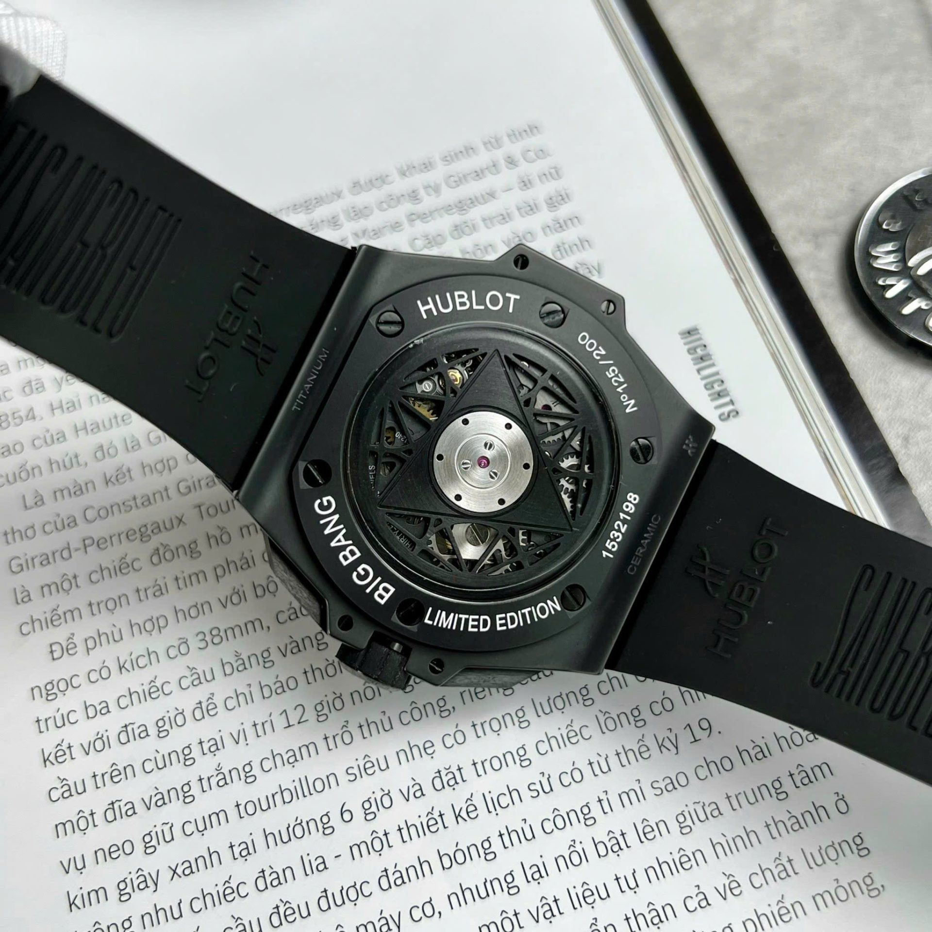 Hublot Best Copies Watches Big Bang Sang Bleu II Black Ceramic BBF Factory 45mm