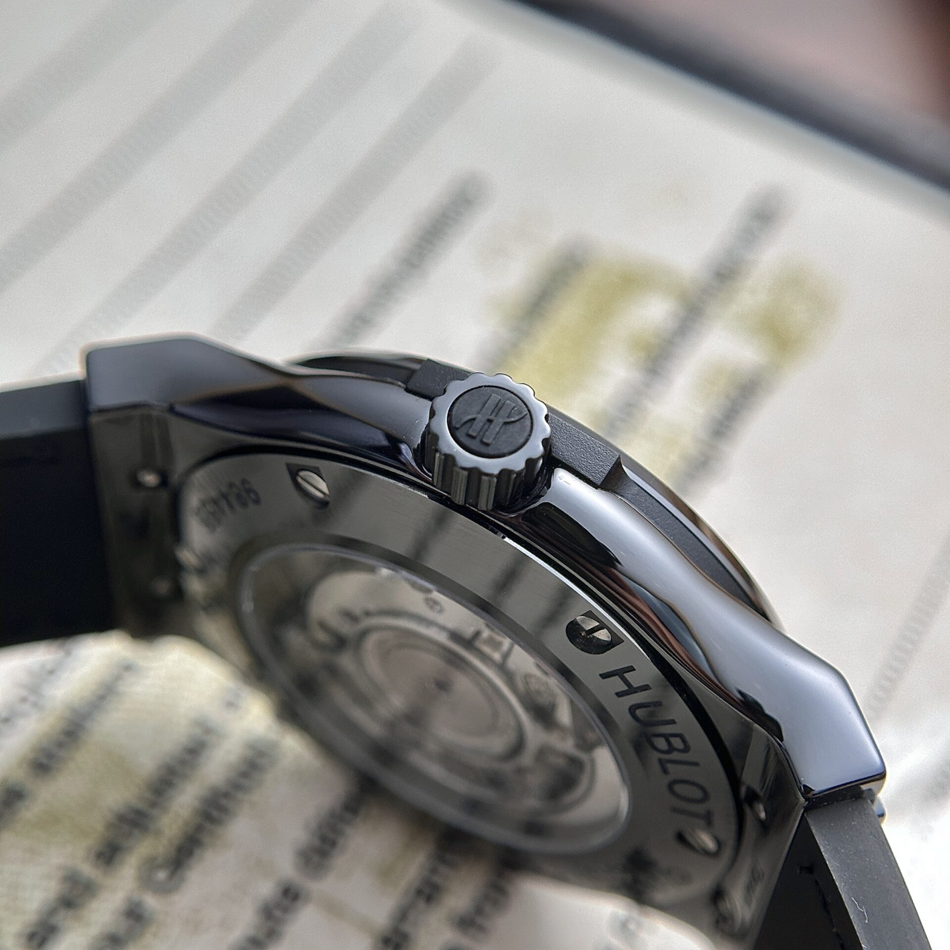 Hublot Classic Fusion Ceramic Carbon High Quality Replica Watch JJZ 42mm
