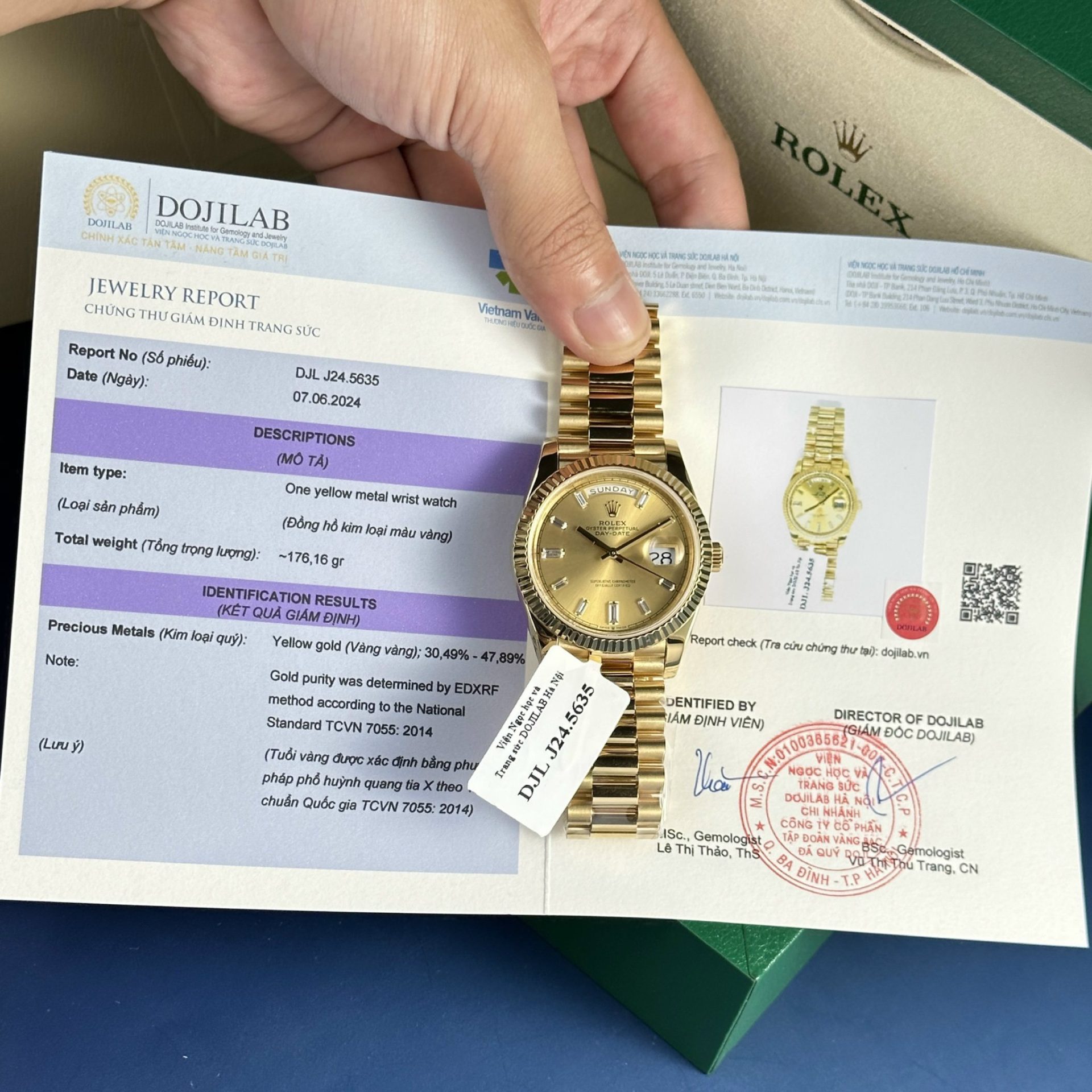 Rolex Replica 1:1 Watch Day-Date 228238 Gold Wrapped 18K Yellow Gold 178 grams GM Factory 40mm