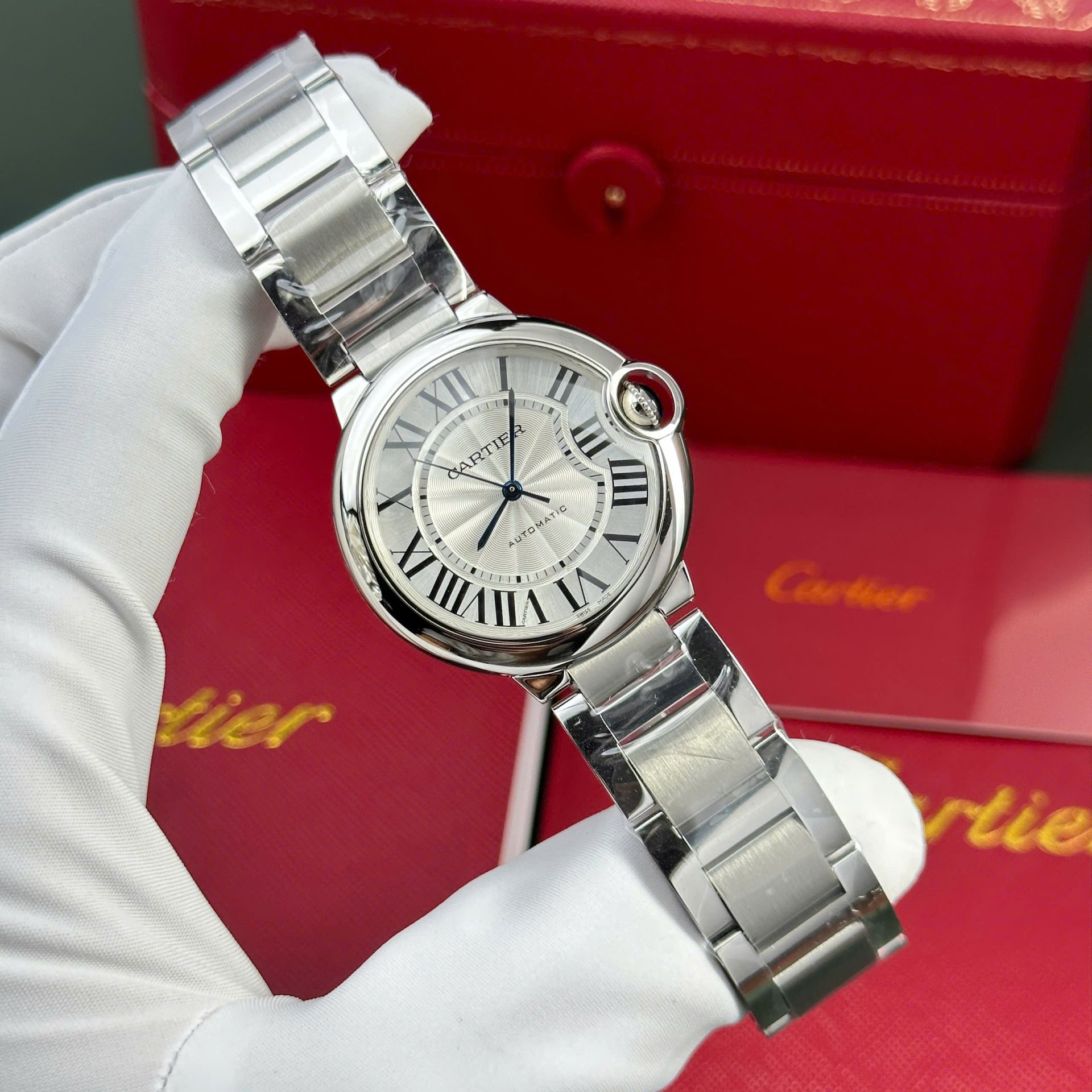 Cartier Ballon Bleu Replica Watch White Dial Metal Wire AF Factory 36mm