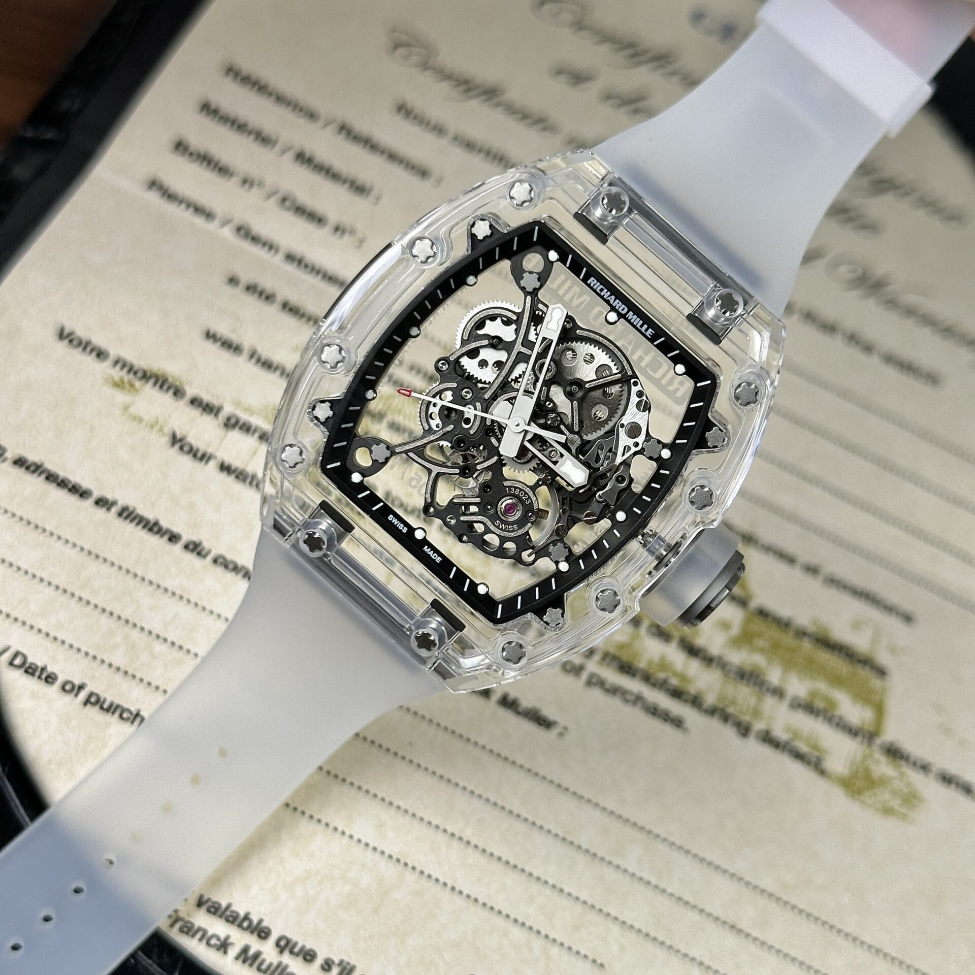 Richard Mille RM055 Bubba Watson Sapphire Tourbillon Replica 1:1 Watch 43mm