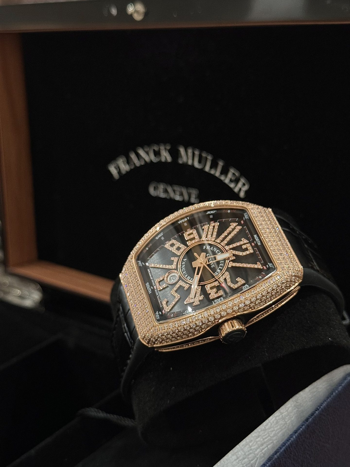 Franck Muller Vanguard Yachting V45 SC DT Black Diamond Best Replica Watch ABF 45mm