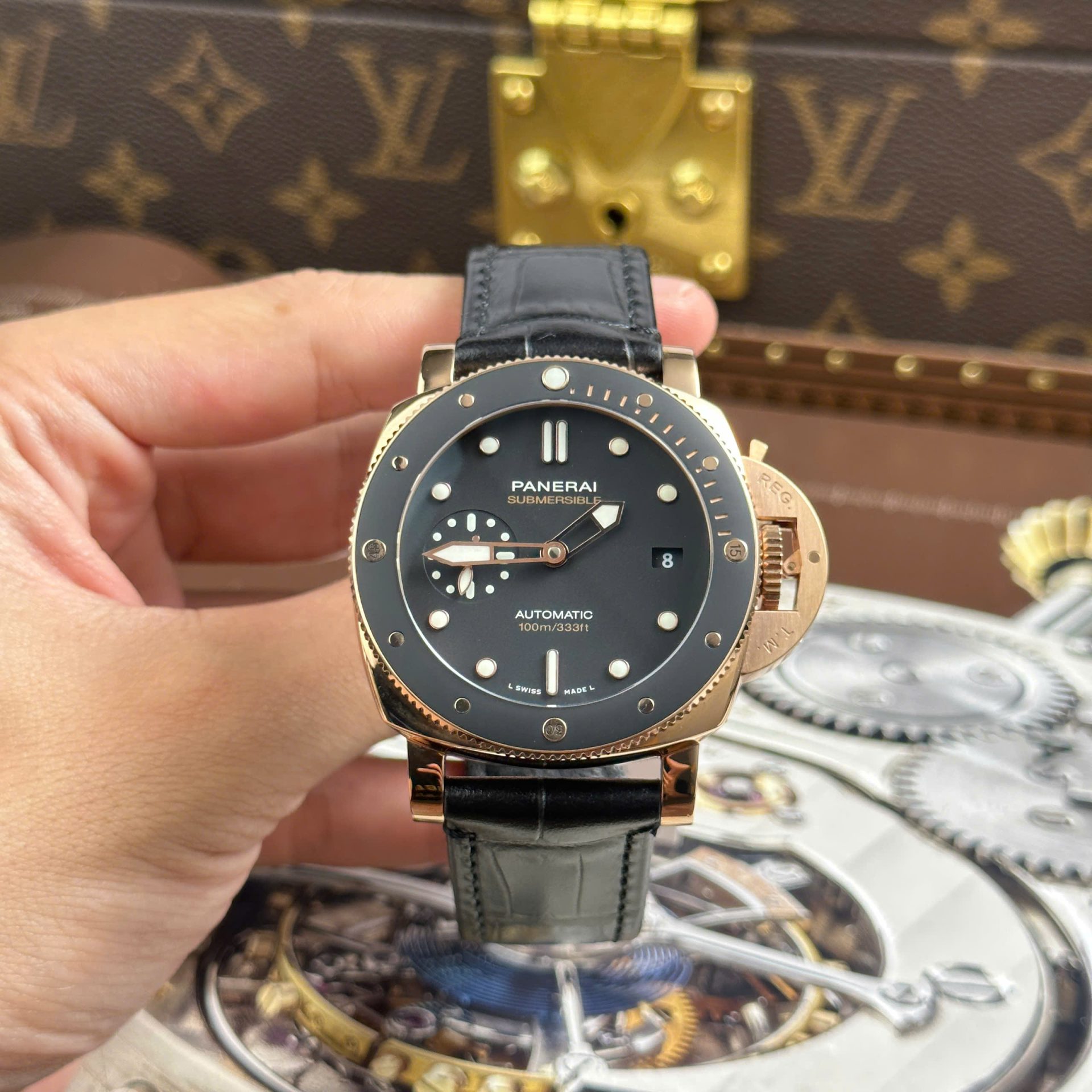 Panerai Submersible PAM974 Best Copies Watches Black Dial Automatic Movement VS Factory 42mm