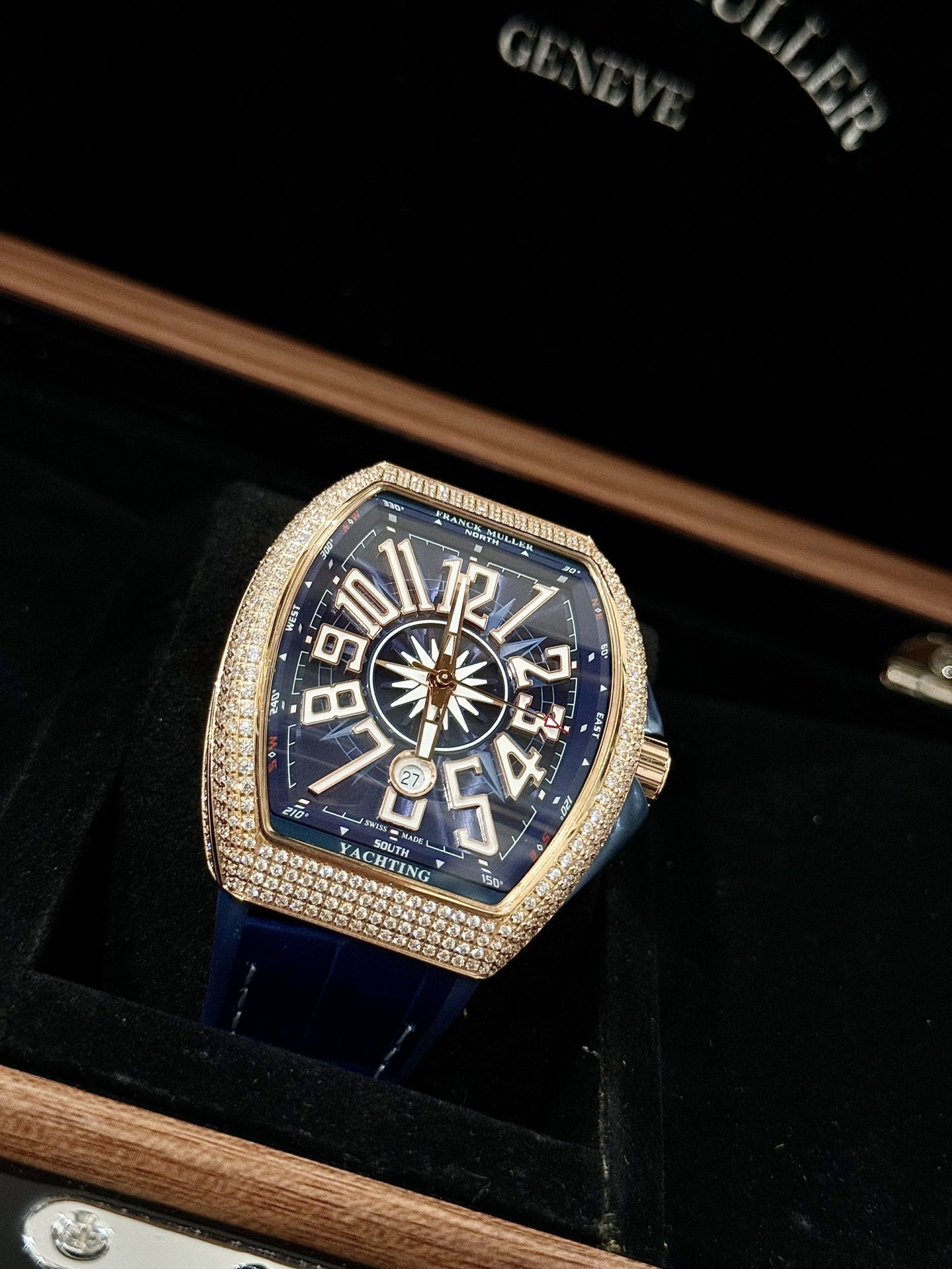 Franck Muller Replica 11 Watch Vanguard Yachting V45 SC DT Blue ABF 45mm