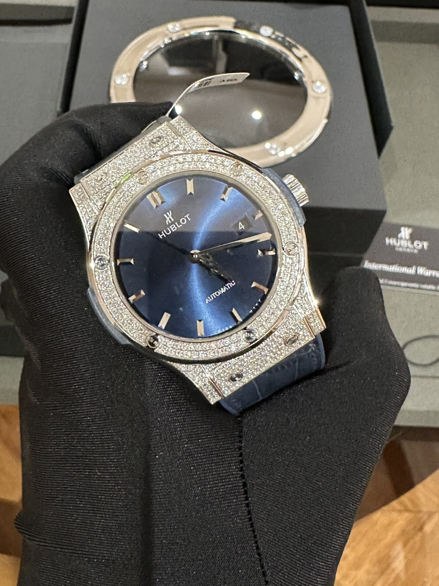 Hublot Replica 11 Watch Classic Fusion Blue Moissanite Diamond 42mm