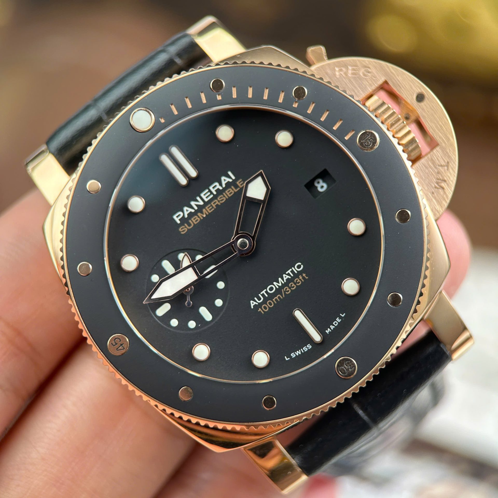 Panerai Submersible PAM974 Best Copies Watches Black Dial Automatic Movement VS Factory 42mm