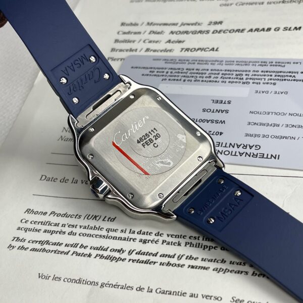 Cartier Replica 1:1 Watch Santos WSSA0030 Blue Dial Rubber Strap 39.8mm