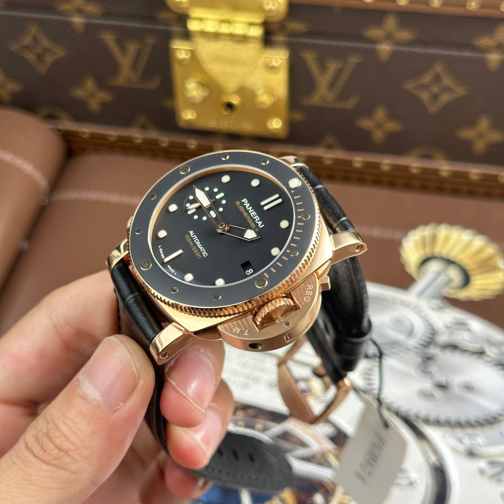 Panerai Submersible PAM974 Best Copies Watches Black Dial Automatic Movement VS Factory 42mm