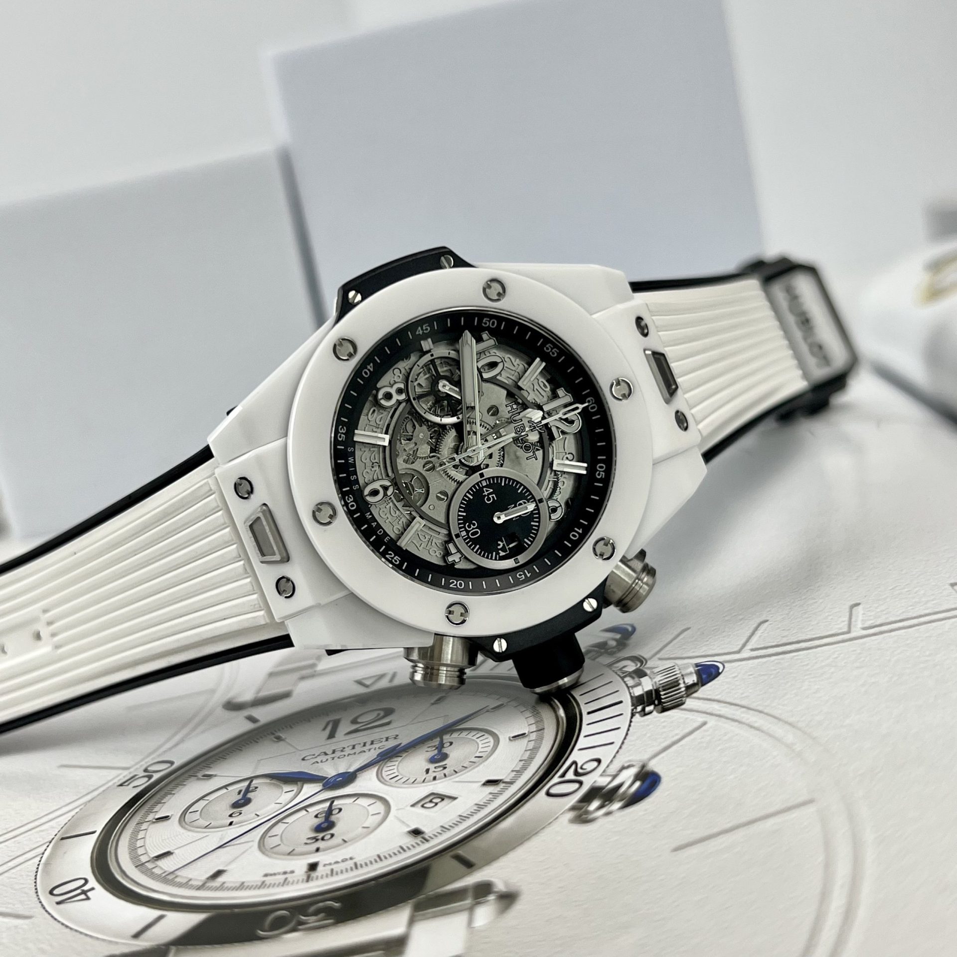Hublot Replica 11 Watch Big Bang Unico White Ceramic Factory BBF 42mm