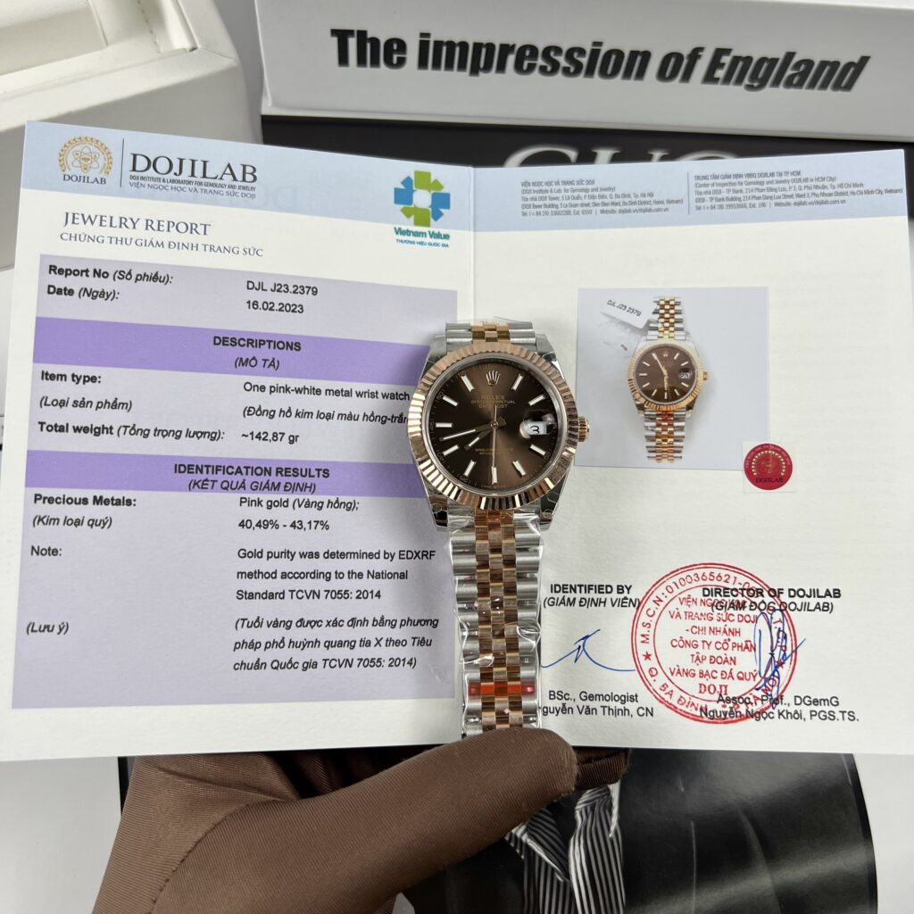Rolex Rep 11 Watch DateJust Men s Chocolate Dial 18K Rose Gold Wrapped GM Factory 41mm