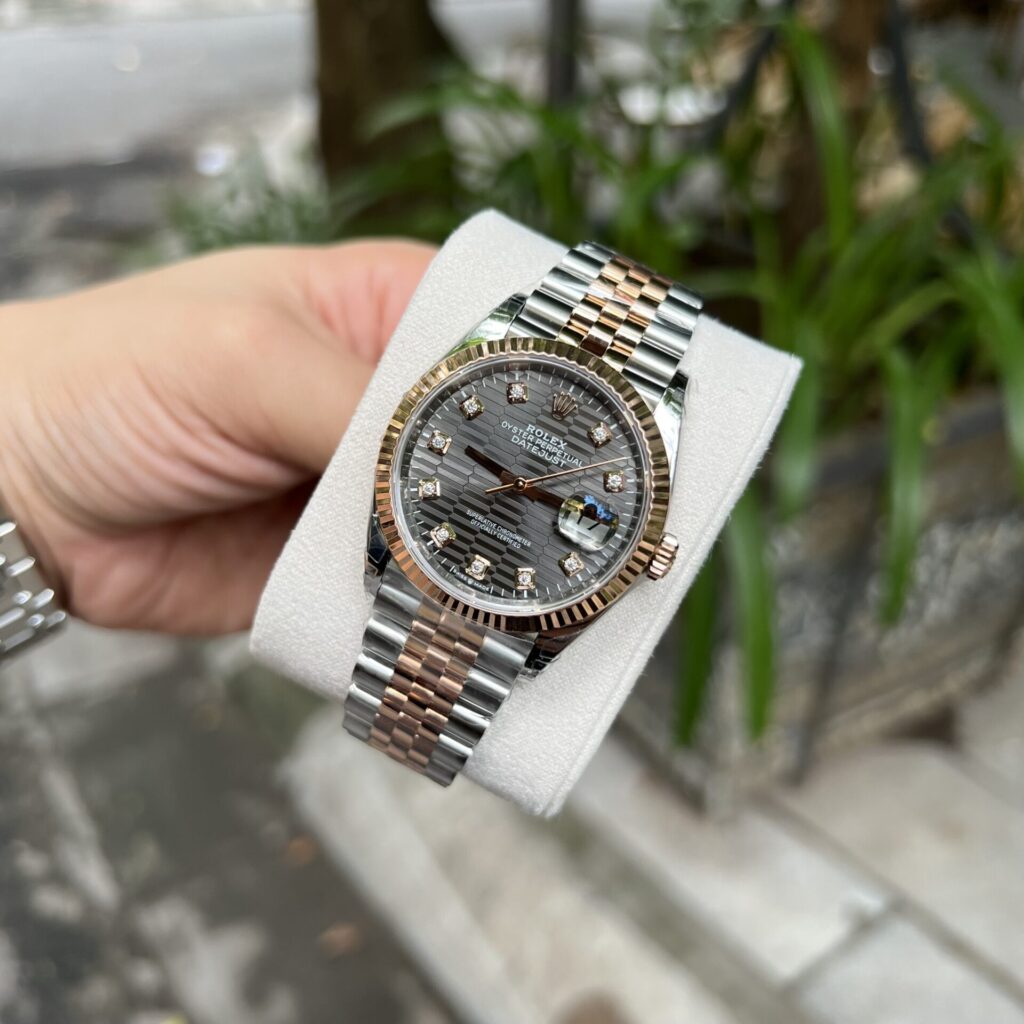 Rolex Replica 1:1 Watch DateJust 126231 Dark Grey Dial Demi Strap VSF 36mm