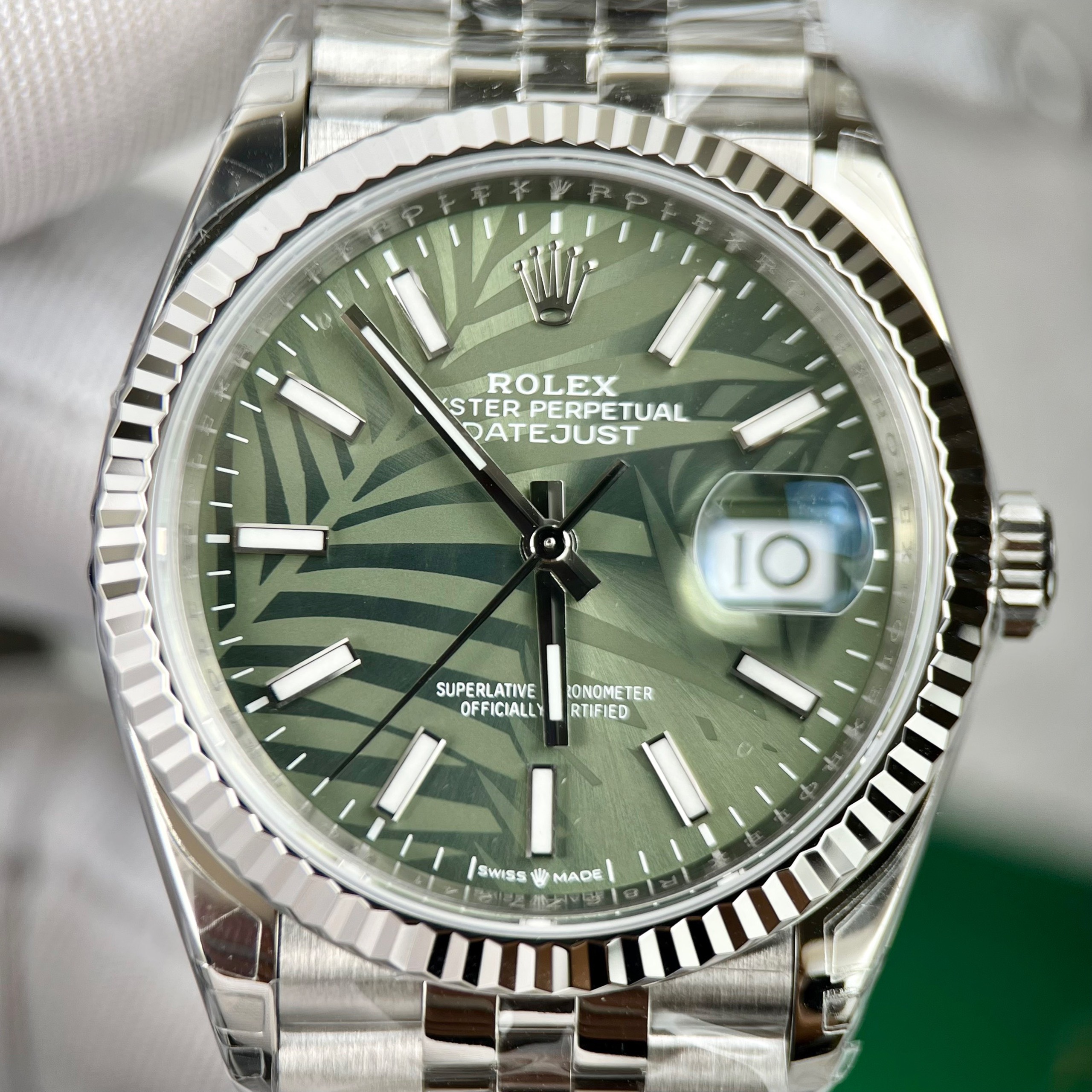Rolex Replica 1:1 Watch DateJust 126234 Palm Leaf Dial Factory VS 36mm