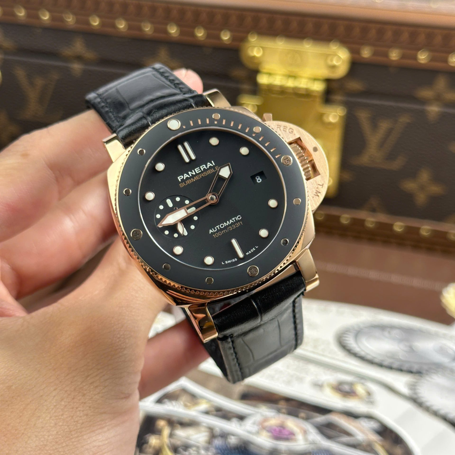 Panerai Submersible PAM974 Best Copies Watches Black Dial Automatic Movement VS Factory 42mm