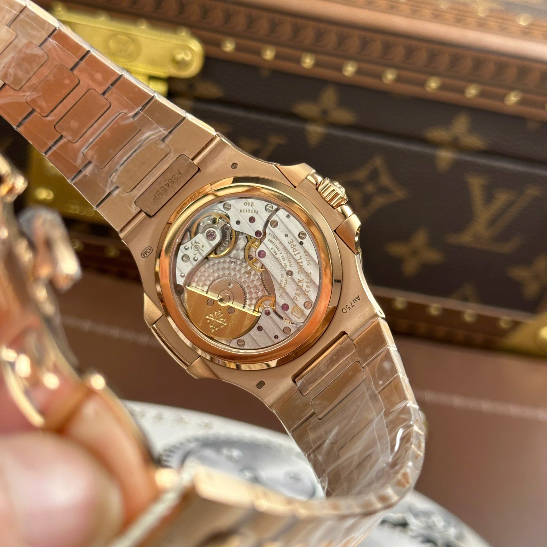 Patek Philippe Nautilus 5712R Knock Off Watches Brown Dial Metal Wire PPF Factory Version 3 40mm