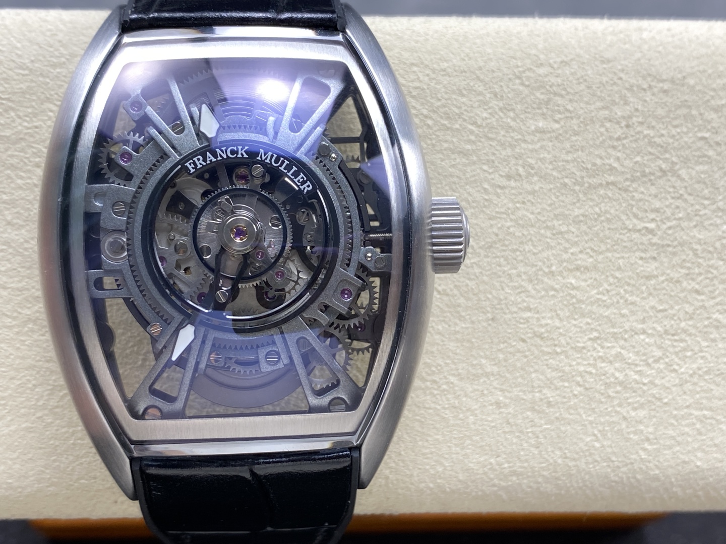 Franck Muller Curvex CX Grand Central Tourbillon Skeleton Luxury Replica Watches Men s 36x53mm