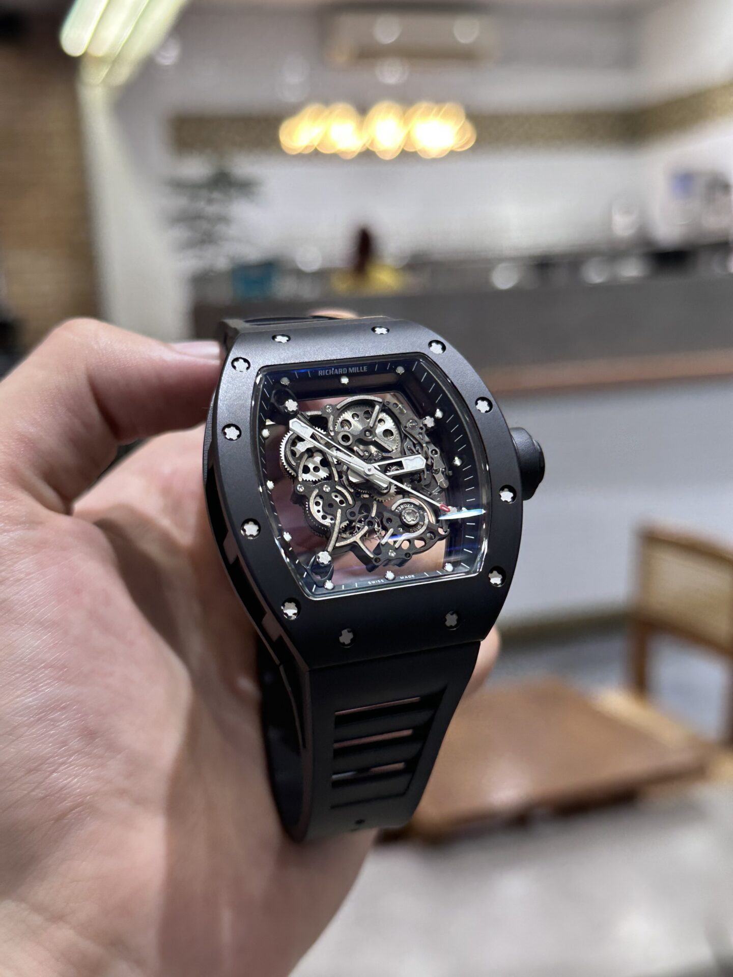 Richard Mille RM055 Black Ceramic Replica 1:1 Watch 45mm