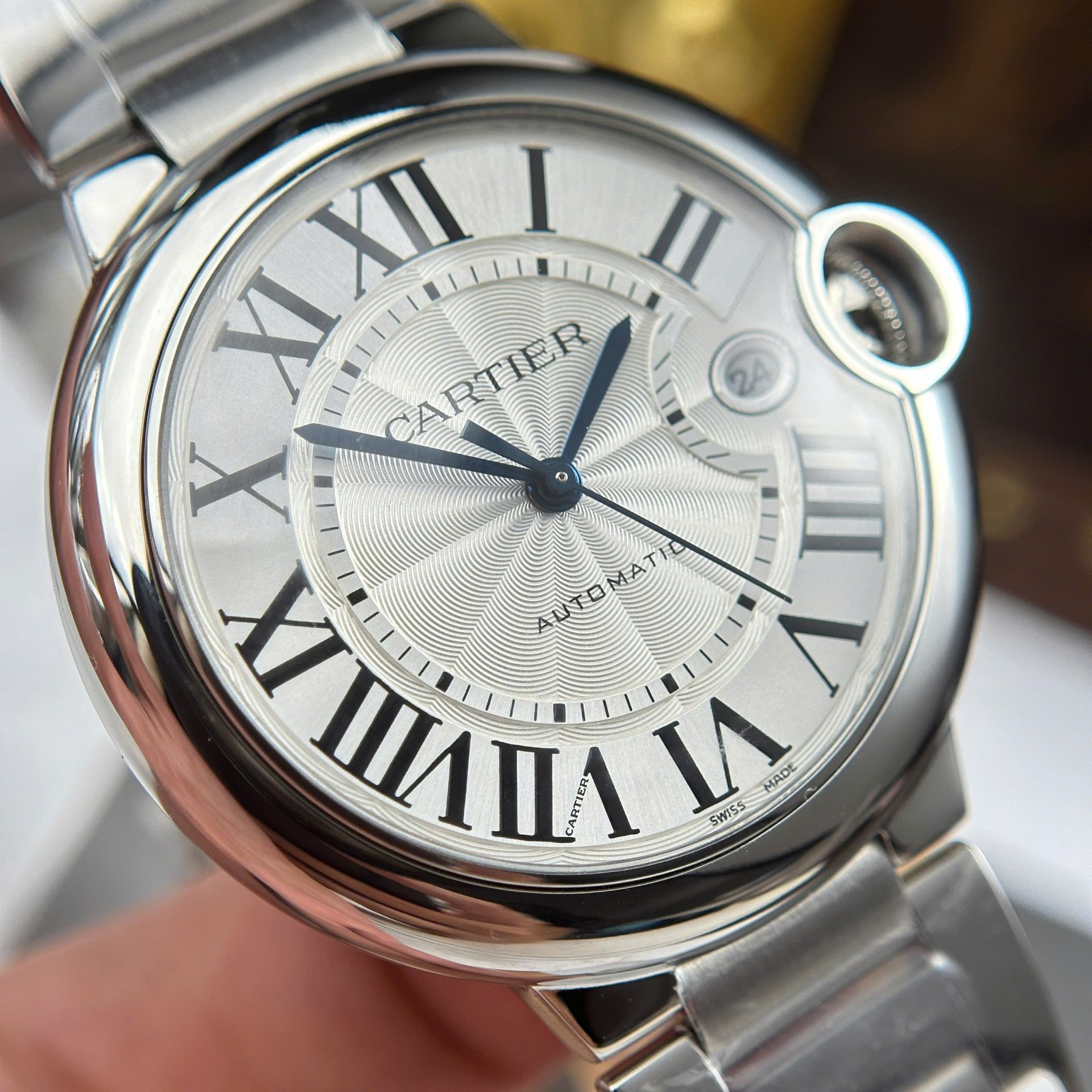 Cartier Ballon Bleu Replica Watches White Dial Automatic Movement AF Factory 40mm