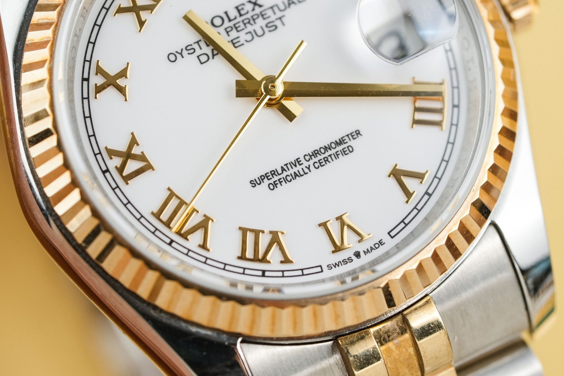 Rolex Replica 1:1 Watch DateJust 126233 Roman Numerals Gold Wrapped GM Factory 36mm