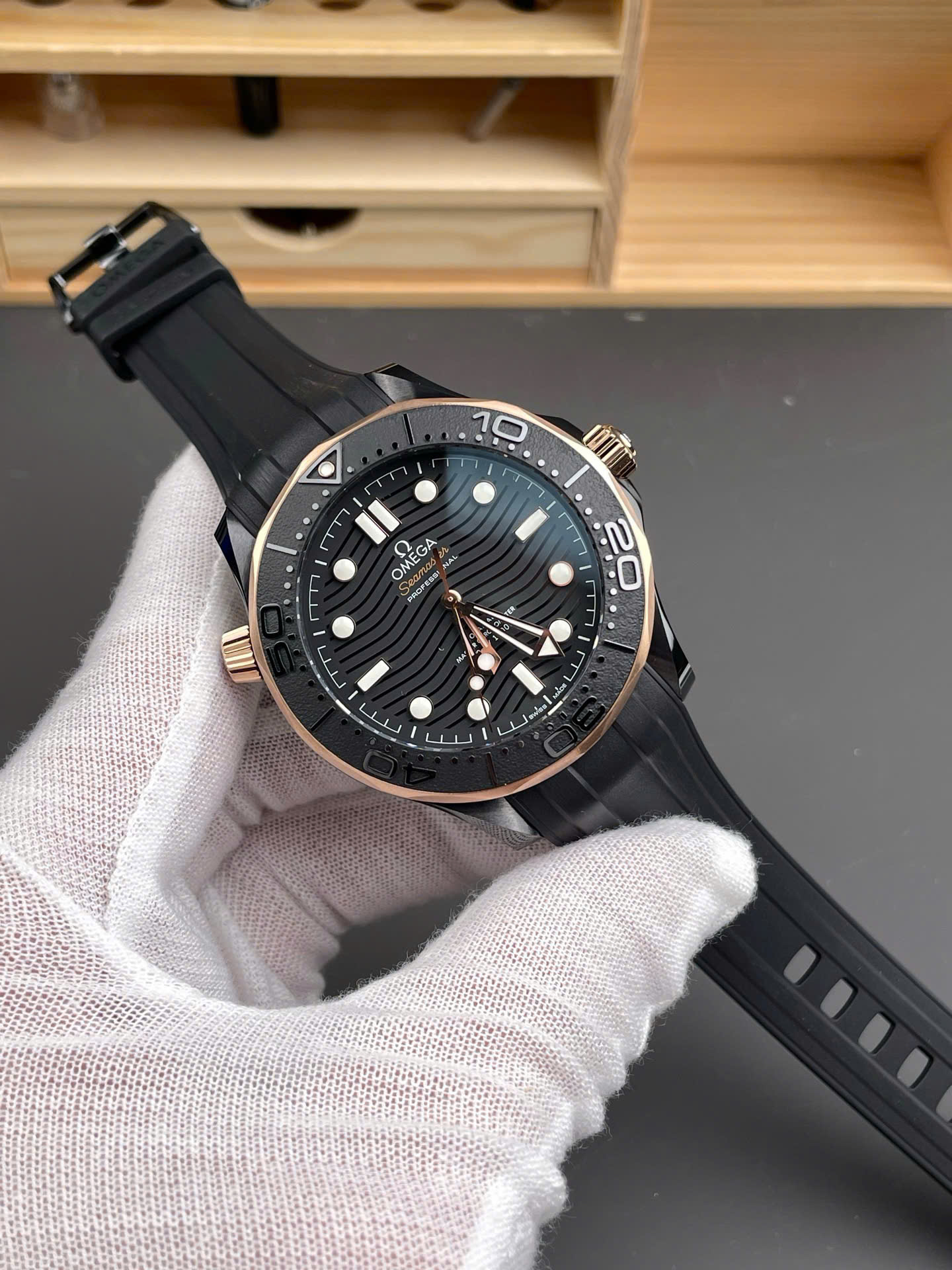 Omega Seamaster Chronometer Black Ceramic Imitation Luxury Watches Best Quality VS Factory 42mm
