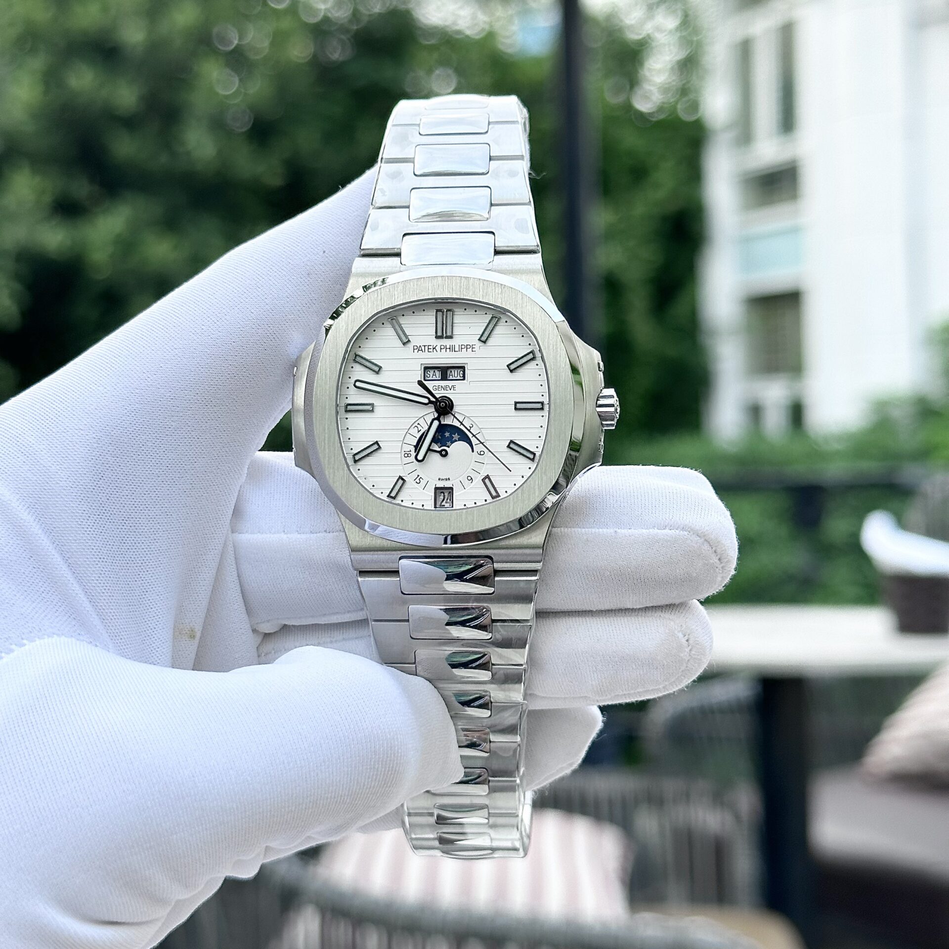 Patek Philippe Nautilus 5726 Replica 1:1 Watch White Dial PPF 40.5mm