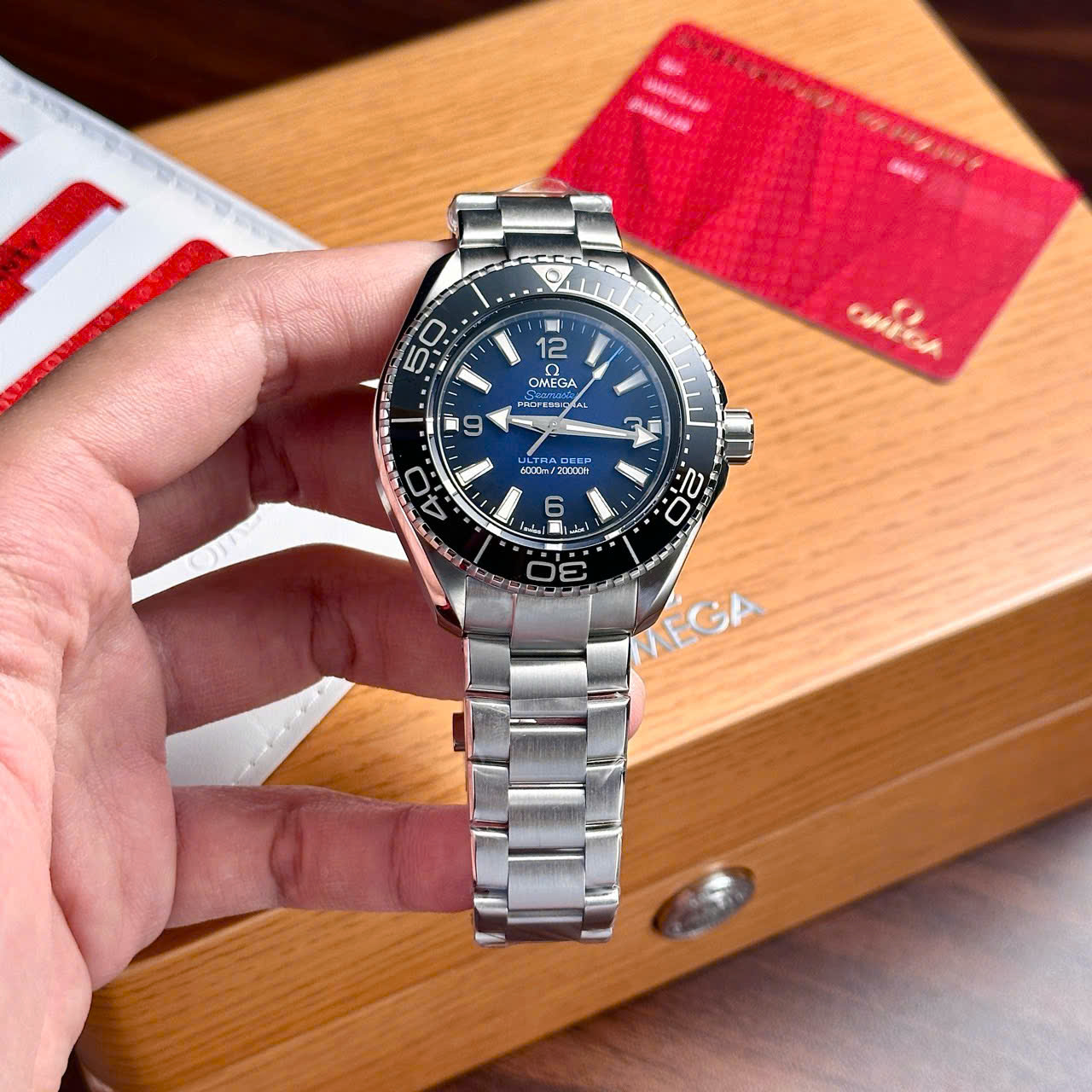 Omega Seamaster Planet Ocean 6000M Ultra Deep Replica Watches Blue Dial VSF 45.5mm