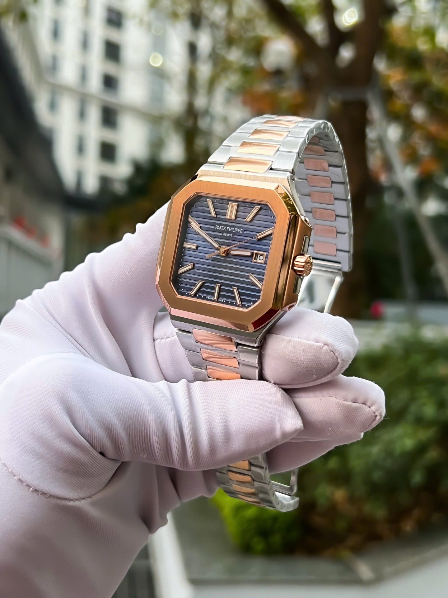Patek Philippe Cubitus 5821 Replica 11 Watch Blue Square Dial 45mm