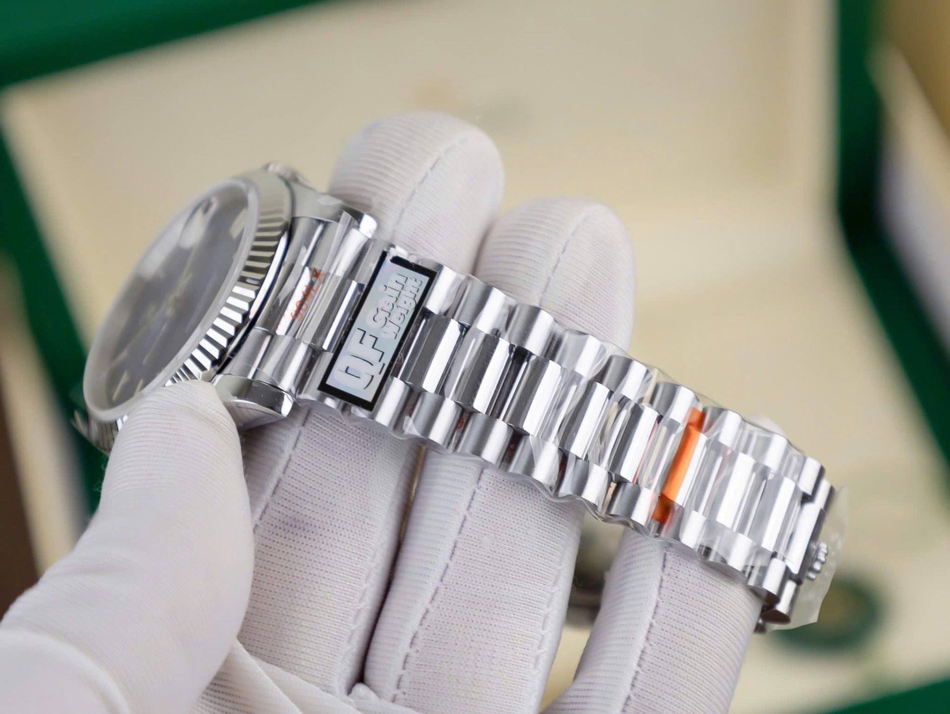 Rolex Day-Date 228239 Replica 11 Watch Dial Blue Ombre Weight 186 Grams QF 40mm