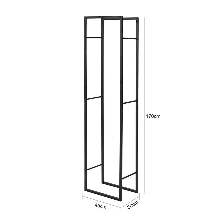 Cordoco | Kaminholzregal | Brennholzregal | Kaminholzständer | Feuerholzregal | SDA03-SCH