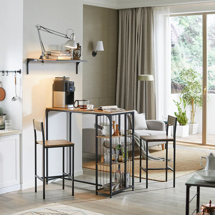 Cordoco | Barstühle 2er set | Tresenhocker | Sitzhöhe 67cm | Metall | FST53-XLX2