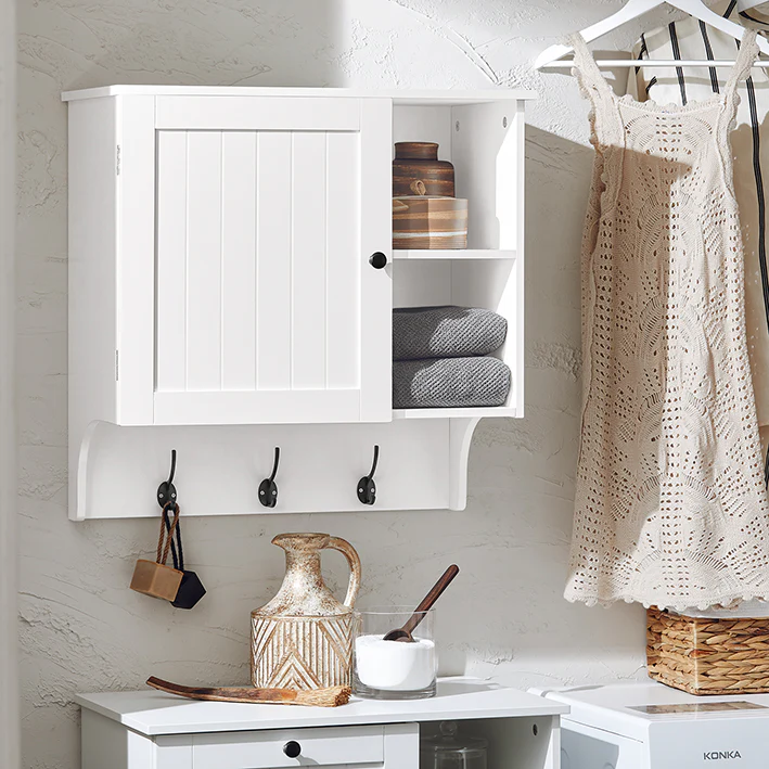 Cordoco | Hängeschrank | Badschrank | Medizinschrank | Wandschrank | Weiß | BZR103-W