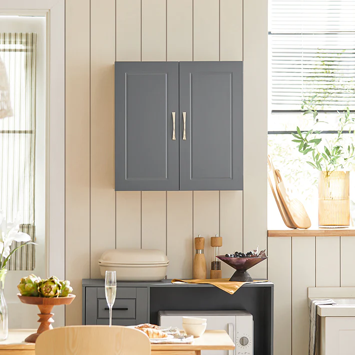 Cordoco | Wandschrank | Hängeschrank | Badschrank Grau | Medizinschrank | FRG231-DG